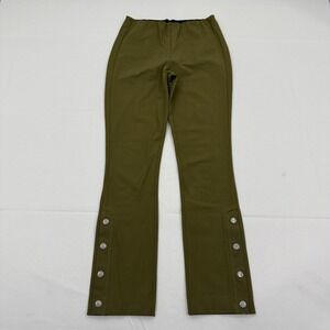 Rag & Bone Simone‎ Snap Ankle Pants Womens 2 Slim Ankle Rear Zip Olive Green